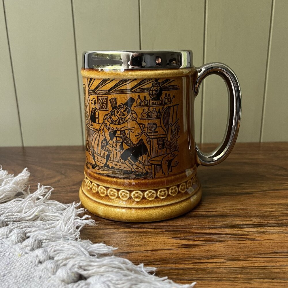 Lord Nelson Ware England Beer Stein Mug Pub Scene Wonderful Life